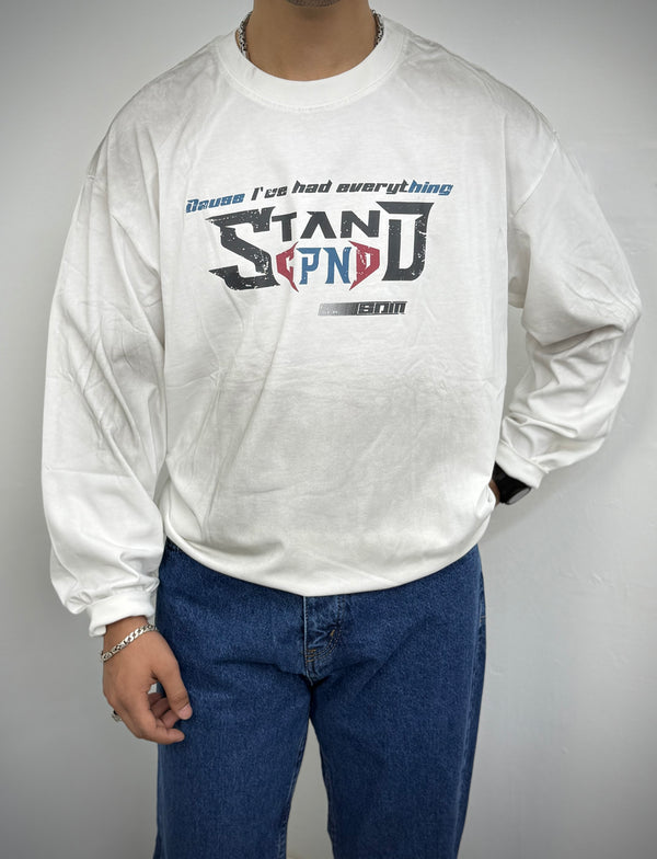 سويت شيرت STAND مغسول اوفر سايز